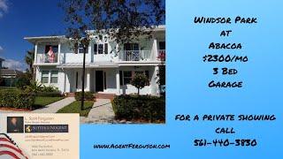 $2300/mo Lease - 3 Bedroom in Windsor Park at Abacoa, Jupiter, FL