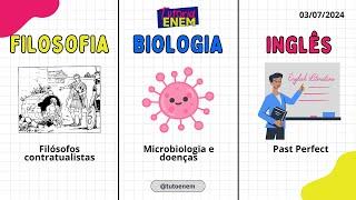 Tutoria ENEM 03/07/2024 - Filosofia/Biologia/Inglês