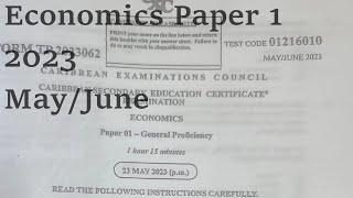 Economics 2023 May/June Paper 1 Answers | CSEC