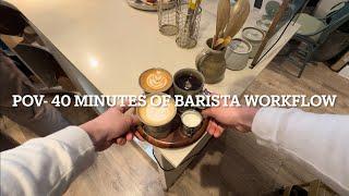 POV- Solo barista working at a busy cafe in London