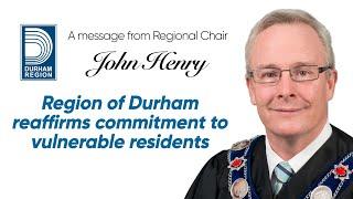 Region of Durham reaffirms commitment to vulnerable residents