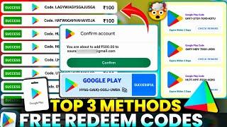 Top 3 - Free Redeem Code App 2025 | Google Play Redeem Code | Free Redeem Code