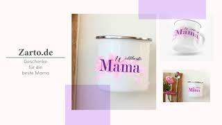 Muttertagsgeschenk Personslisierte GESCHENKIDEE Mama Muttertag Geschenk - Emailletasse von Zarto