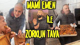 MAMİ EMEN İLE ZORKUN TAVA YAPTIK !!! (ÜSTÜMÜZE ÇIĞ DÜŞTÜ)