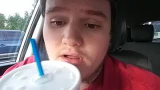 Joshua Dufurrena shows everyone his Water he got from Circle K