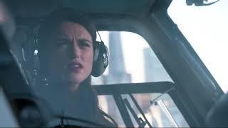 Katie McGrath as Lena Luthor wears David Clark aviator headset in Supergirl