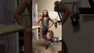 Standing kettlebell hip flexion