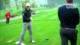 Rory McIlroy misses ball during swing Bad golf shot fail epic