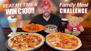 Beat My Time and Win €100!! Woodfire Pizza & Hot Wings "Family Meal" Challenge in Dublin, Ireland!!