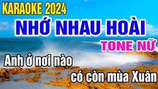 Nhớ Nhau Hoài Karaoke Tone Nữ Nhạc Sống gia huy beat