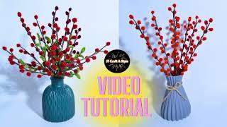 FREE TUTORIAL | How to make flower with pipe cleaners | Chenille Wintergreen