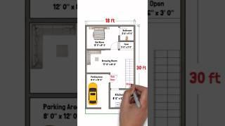 18 x 30 House Plan | 18x30 House Design | 18x30 Ghar ka Naksha | East #houseplans #housedesign