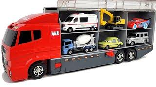 13 Type Tomica Cars  Tomica opening and put in big Okatazuke convoy