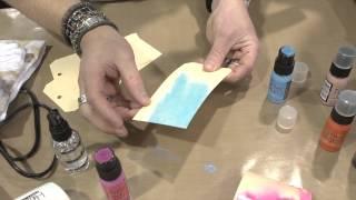 Tim Holtz Demos Distress Paint from Ranger - CHA 2013