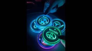 Automobile LED Illuminated Multi-color cup holder - Find it here at PRESTIGE!