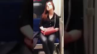 Woman becomes possessed on subway  #shorts #macabre