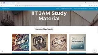 Study Material and resources for IIT JAM 2025 || Mathematics