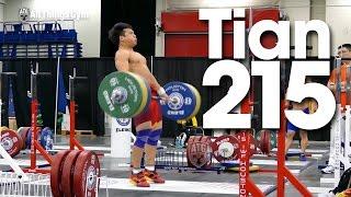 Tian Tao (85kg, China) 215kg / 473lbs Clean 2015 World Weightlifting Championships