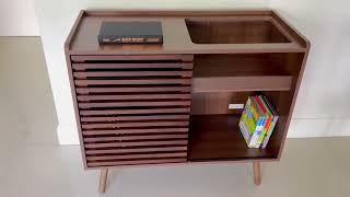 Retro design Record Player Stand Vinyl Record Cabinet  #vabches #vabchesreview