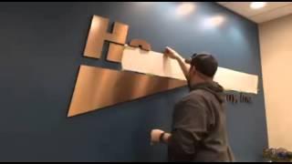 Time Lapse Dimensional Letter Sign Install - Office Sign Company