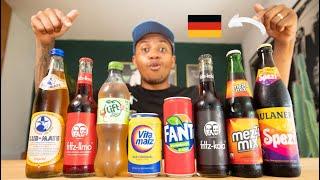 AMERICAN GUY TRIES GERMANY’S FAVORITE SOFT DRINKS!!! (REVIEW)