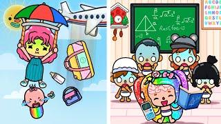 Mom Gave Birth To A Genius On The Plane | Toca Life Story | Toca Boca