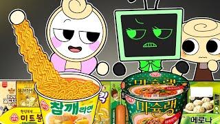 Dandy's World - Glisten VS Vee (+Shelly) Convenience Store YELLOW GREEN MUKBANG | ROBLOX Animation