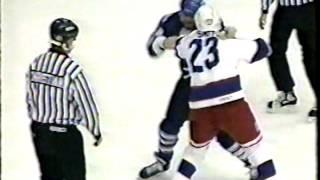 Frank Bialowas vs Doug Smith AHL fight 1-1-94