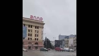 Последствия удара взрыва в Харькове