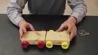 Dynamic carts and crashing blocks for Newton's laws of motion///Homemade Science with Bruce Yeany