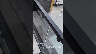 Ограждения балкона из каленого стекла графит 10мм       #стеклянныеограждения #огражденияизстекла