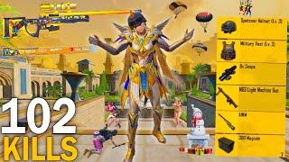 102 KILLS! NEW BEST LOOT GAMEPLAY with FULL PHARAOH X-SUITPubg mobile