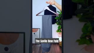 The ONLY Way to Hang Your Pants | The Savile Row Fold #shorts #howto  #fyp #mensfashion