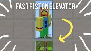 Minecraft: Fast Piston Elevator Tutorial