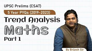 Maths | UPSC Prelims (CSAT) 5 Year PYQ (2019 - 2023) | Trend Analysis | Part 1