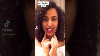 German -Amharic Das Gesicht/ፊት  #shorts