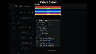 Flex Shrink in Flexbox in CSS  #css #tutorjoes #tamil #css3