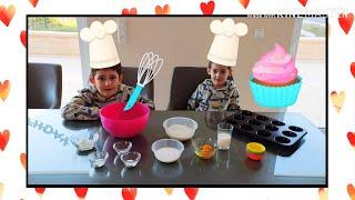 Danyel & Deniz backen Geburtstagsmuffins, Danyel & Deniz bake birthday muffins, nefis kek yapıyoruz