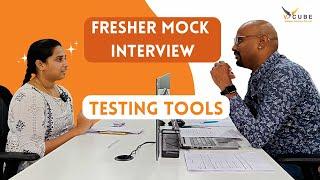 Fresher Mock Interview | Testing tools | Best Training Institute in Hyderabad | #vcube