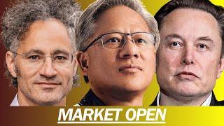 BRIGHT GREEN, TESLA UP 5%, NEW PALANTIR DEAL, TRUMP TARIFFS DELAYED AGAIN | MARKET OPEN