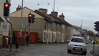 Lazy Driver Decides To Ignore Pedestrian Crossing Lights. Swindon Car Camera, Dashcam. (Cat3)