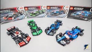 LEGO Speed Champions Formula 1 detailed building reviews vol. 3 - Haas, VCARB, Williams & Sauber