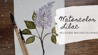 How to Watercolor Lilac | Relaxing Watercoloring @Watercolor With Nina