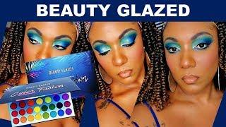 BEAUTY GLAZED COLOR FUSION Over The Rainbow PALETTE - Blue Eye Look & Swatches