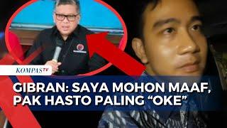 Respons Gibran Rakabuming Raka soal Pernyataan Hasto yang Sebut PDIP Khilaf: Saya Mohon Maaf