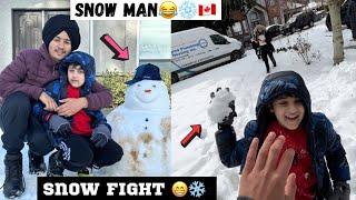 Canada snow ️// Making snow man️️