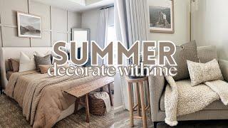 *NEW* SUMMER DECORATE WITH ME 2024 | Simple & Clean Bedroom decor ideas