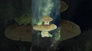 frog and mushrum #frogs #shorts #videos #mushroom plz subcribe