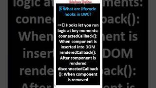 What are lifecycle hooks in LWC? #salesforcefighters #salesforce #lwc
