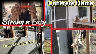 Cast Concrete HOME Building  Easy and Cheap Part 1 ANYBODY CAN DO IT